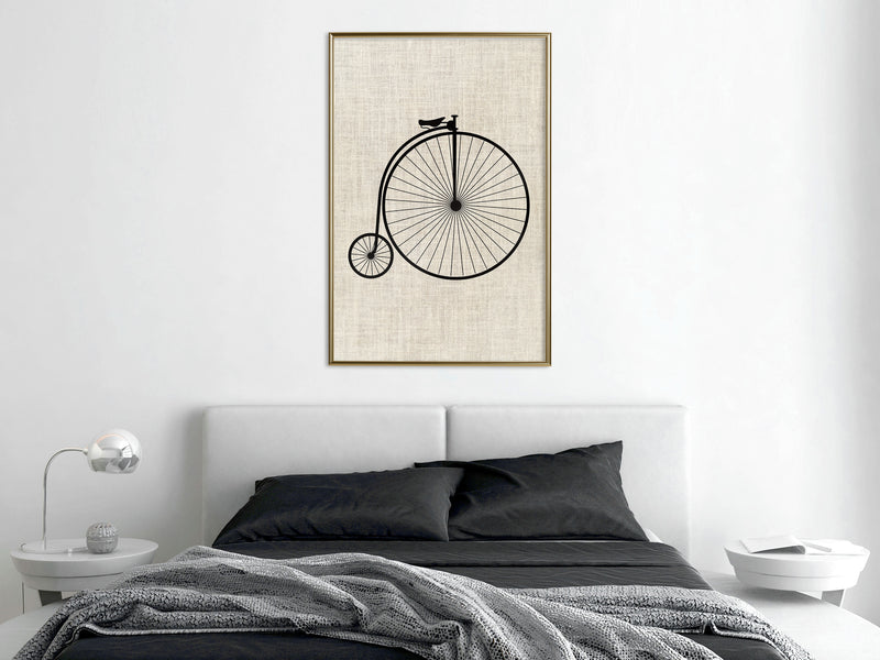 Poster - Penny-Farthing  - goud