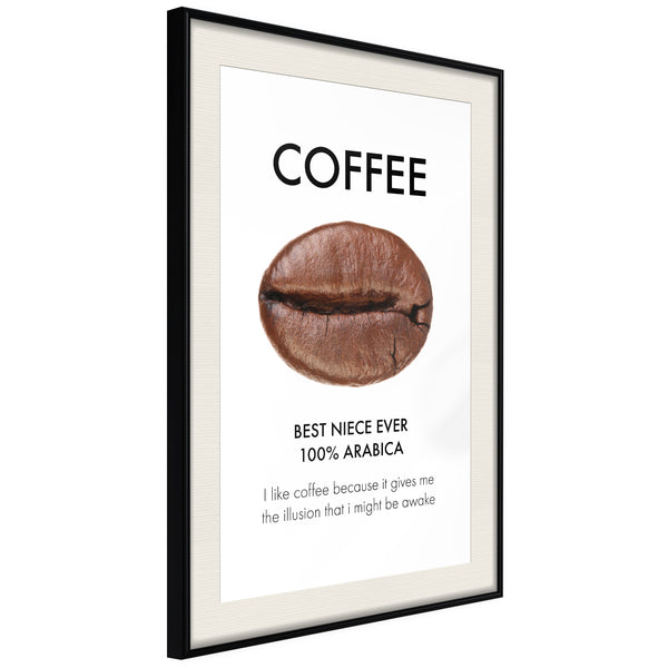 Poster - Coffee I  - zwart passepartout