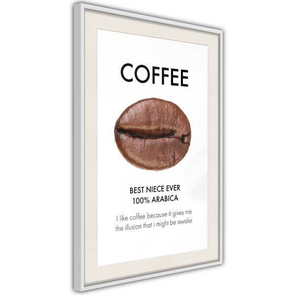 Poster - Coffee I  - wit passepartout