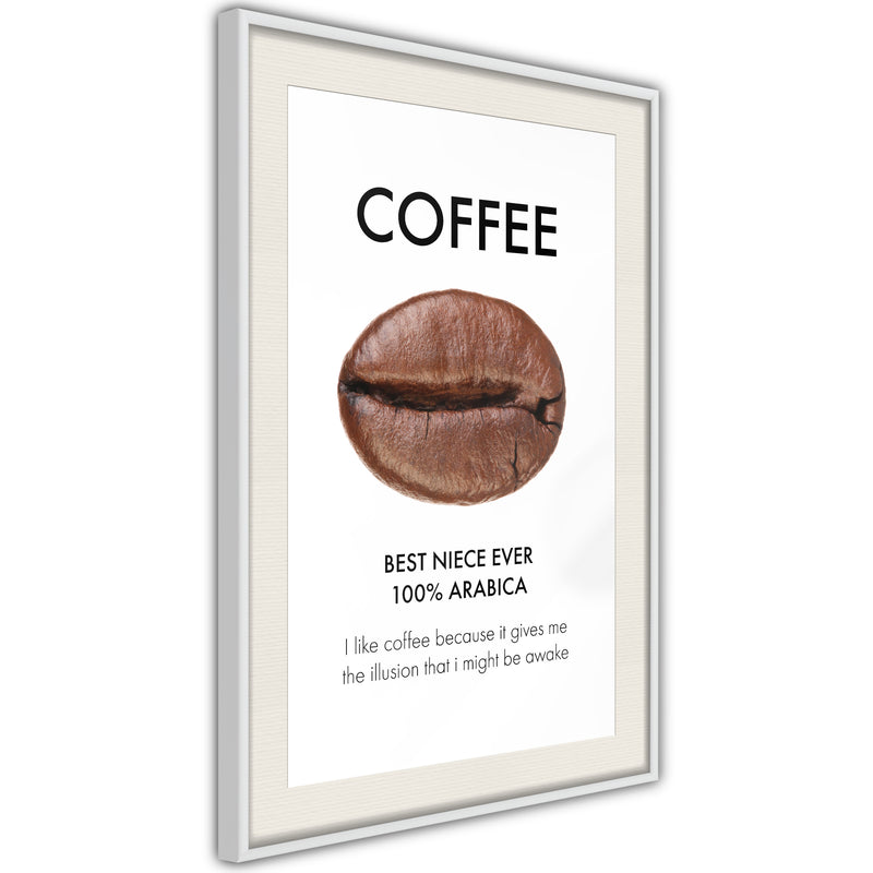Poster - Coffee I  - wit passepartout