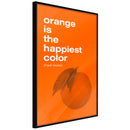 Poster - Orange Colour  - zwart