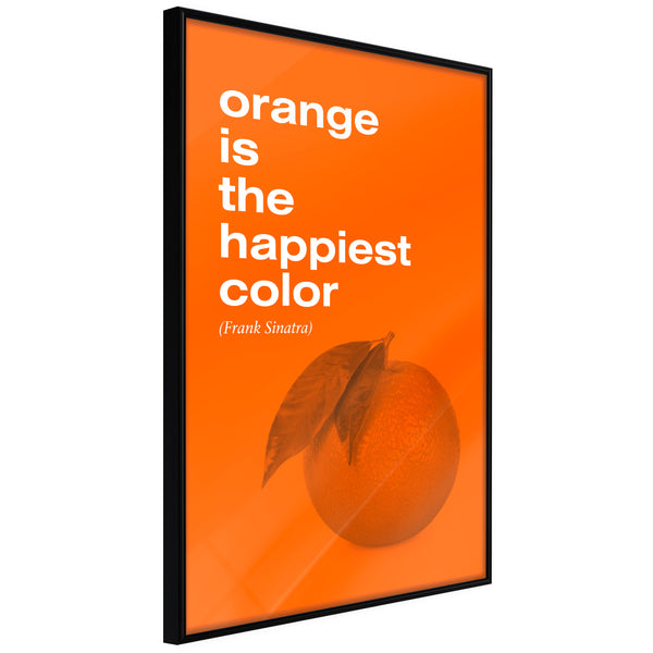 Poster - Orange Colour  - zwart