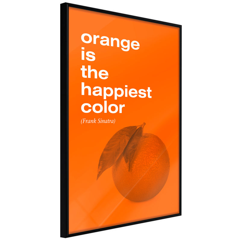Poster - Orange Colour  - zwart