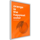 Poster - Orange Colour  - wit