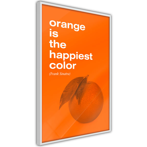 Poster - Orange Colour  - wit