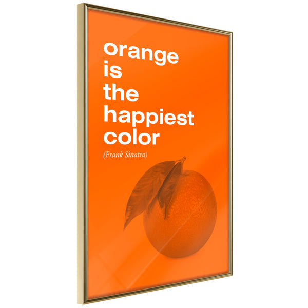 Poster - Orange Colour  - goud
