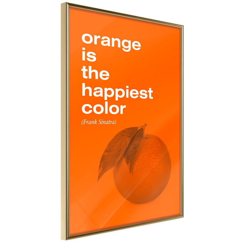 Poster - Orange Colour  - goud