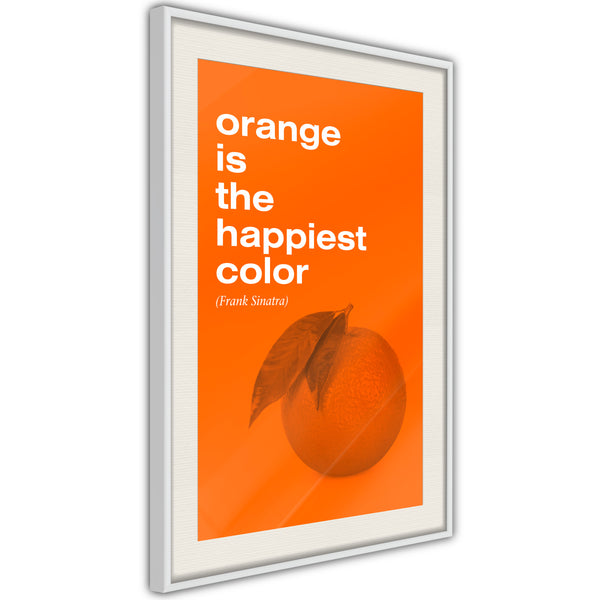 Poster - Orange Colour  - wit passepartout