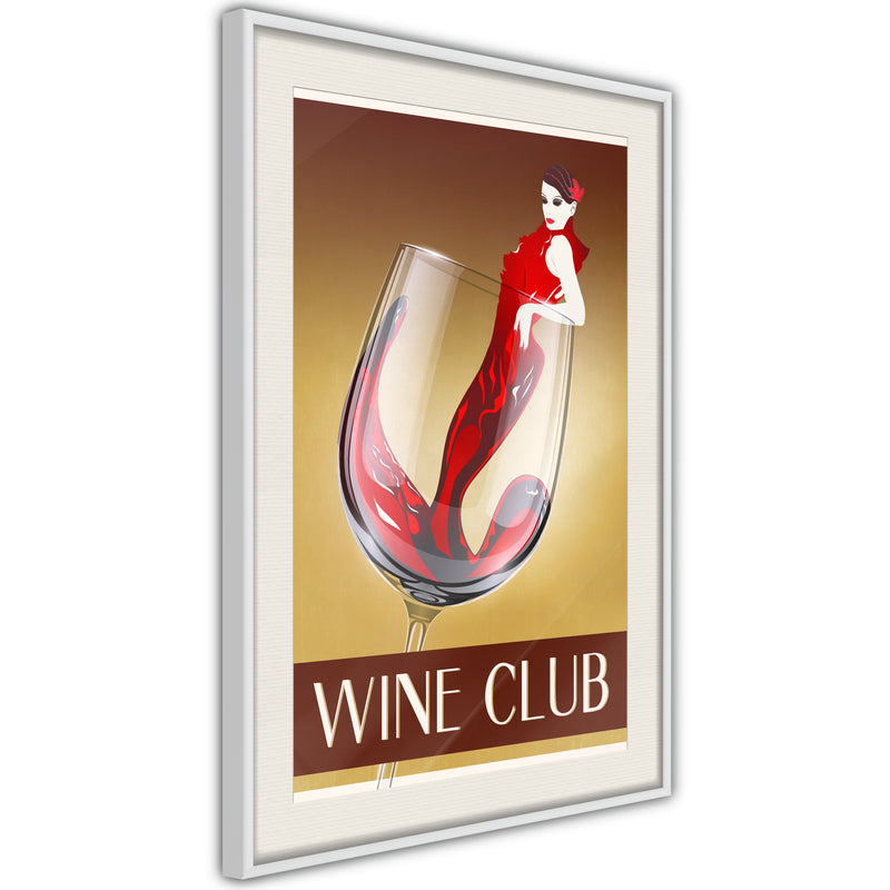 Poster - Woman is Like a Wine  - wit passepartout