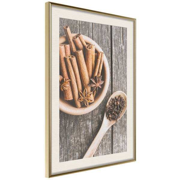 Poster - Kitchen Essentials  - goud passepartout