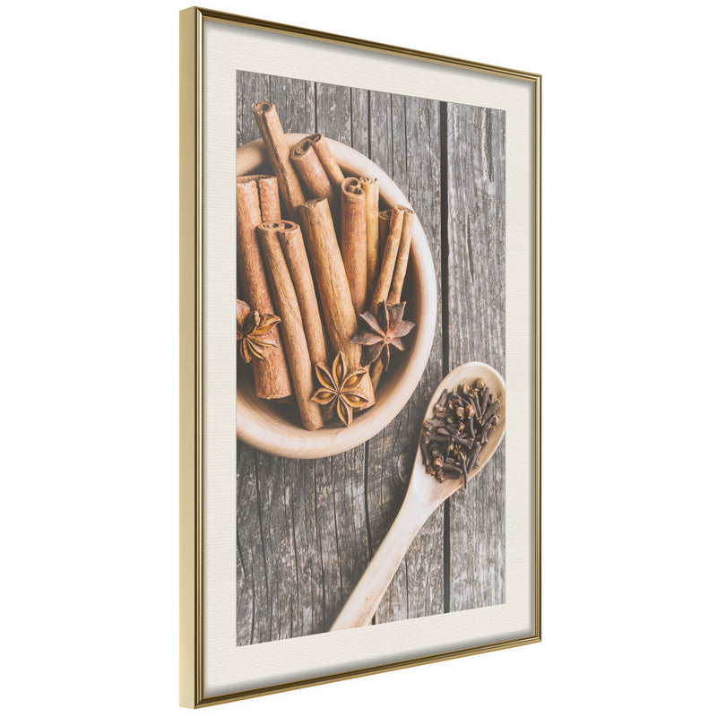 Poster - Kitchen Essentials  - goud passepartout