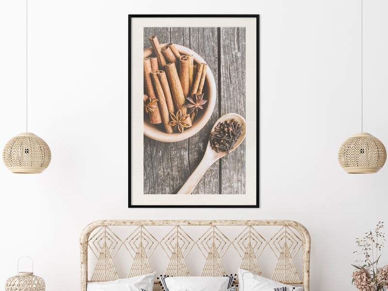 Poster - Kitchen Essentials  - zwart passepartout