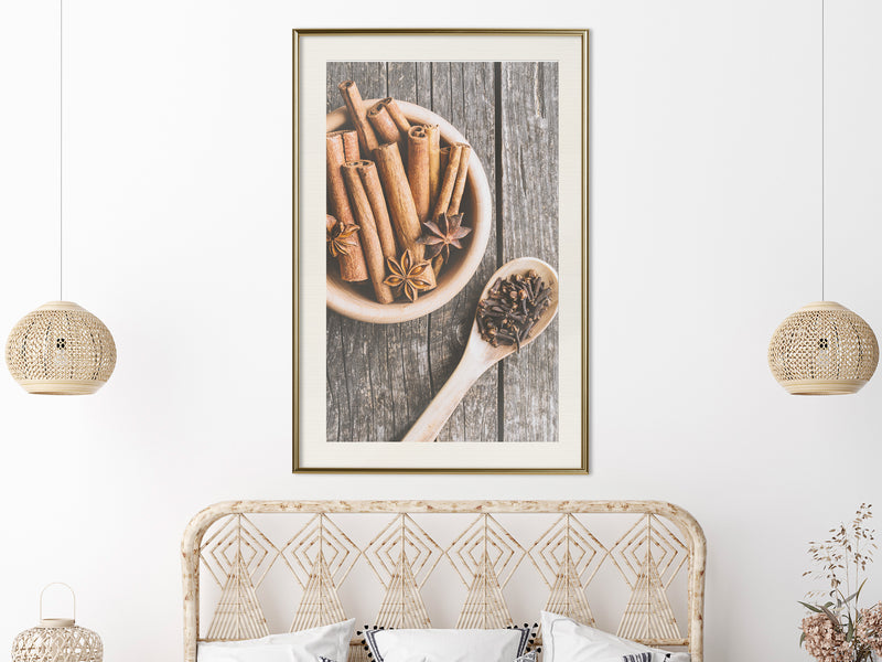 Poster - Kitchen Essentials  - goud passepartout