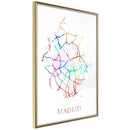 Poster - City Map: Madrid (Colour)  - goud
