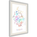 Poster - City Map: Madrid (Colour)  - wit passepartout