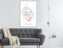 Poster - City Map: Madrid (Colour)  - wit