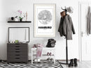 Poster - City Map: Hamburg (Round)  - wit passepartout