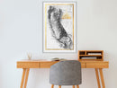 Poster - Raised Relief Map: California  - wit