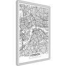 Poster - City Map: London  - wit