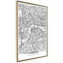 Poster - City Map: London  - goud