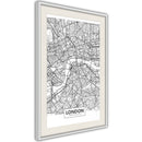 Poster - City Map: London  - wit passepartout