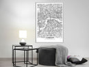 Poster - City Map: London  - wit