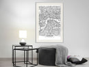 Poster - City Map: London  - wit passepartout