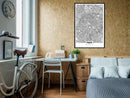 Poster - City Map: Paris  - zwart