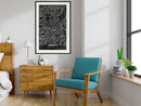 Poster - City Map: Munich (Dark)  - zwart passepartout