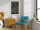 Poster - City Map: Munich (Dark)  - goud passepartout