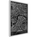 Poster - City Map: London (Dark)  - wit