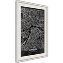 Poster - City Map: London (Dark)  - wit passepartout