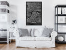 Poster - City Map: London (Dark)  - zwart