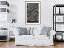 Poster - City Map: London (Dark)  - goud passepartout