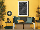 Poster - City Map: Brussels (Dark)  - zwart passepartout