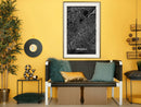 Poster - City Map: Brussels (Dark)  - goud passepartout