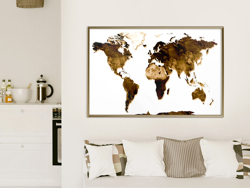 Poster - Our World  - goud