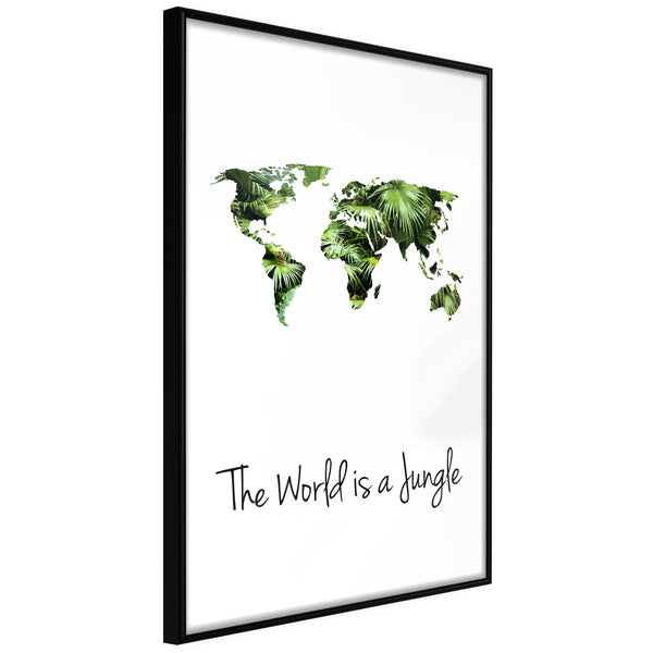Poster - We Live in a Jungle  - zwart