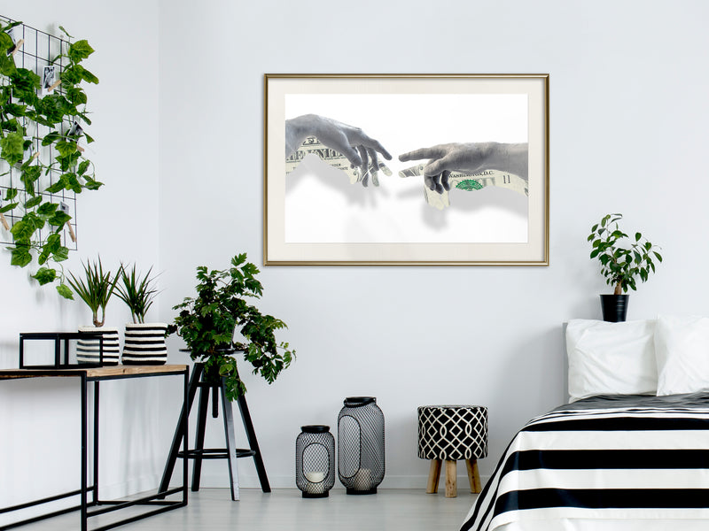 Poster - Touch of Money  - goud passepartout