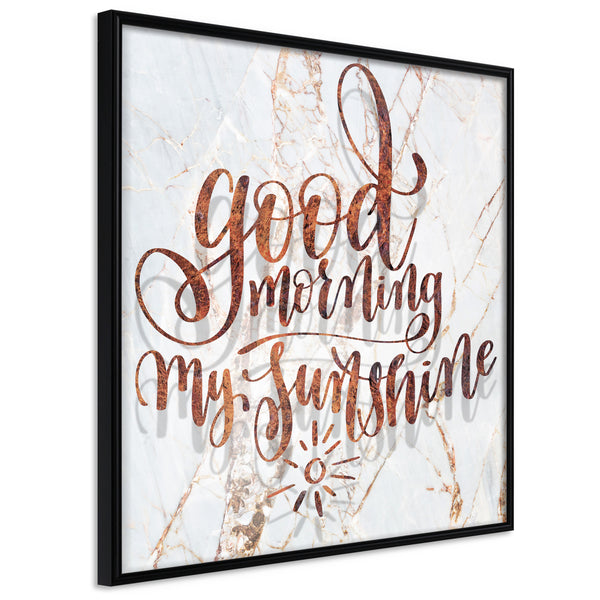 Poster - Good Morning (Square)  - zwart