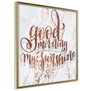 Poster - Good Morning (Square)  - goud