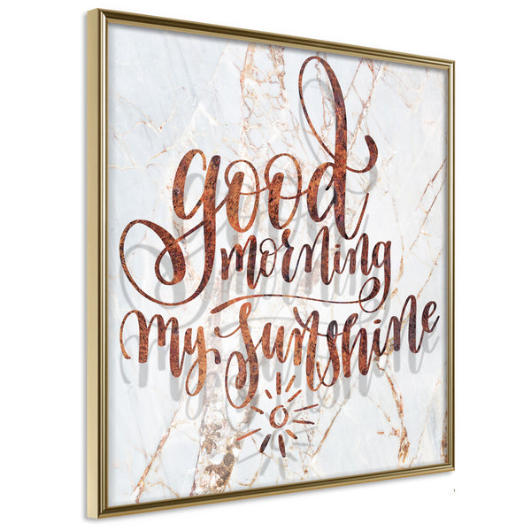 Poster - Good Morning (Square)  - goud