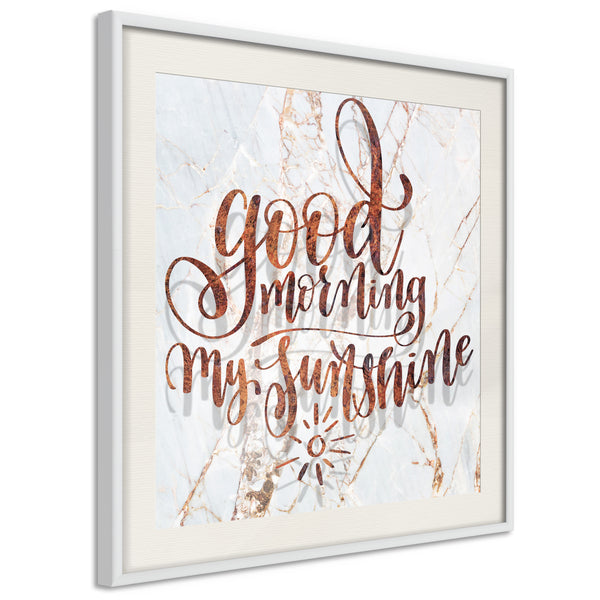 Poster - Good Morning (Square)  - wit passepartout