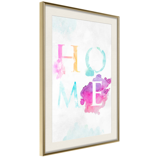 Poster - Home III  - goud passepartout