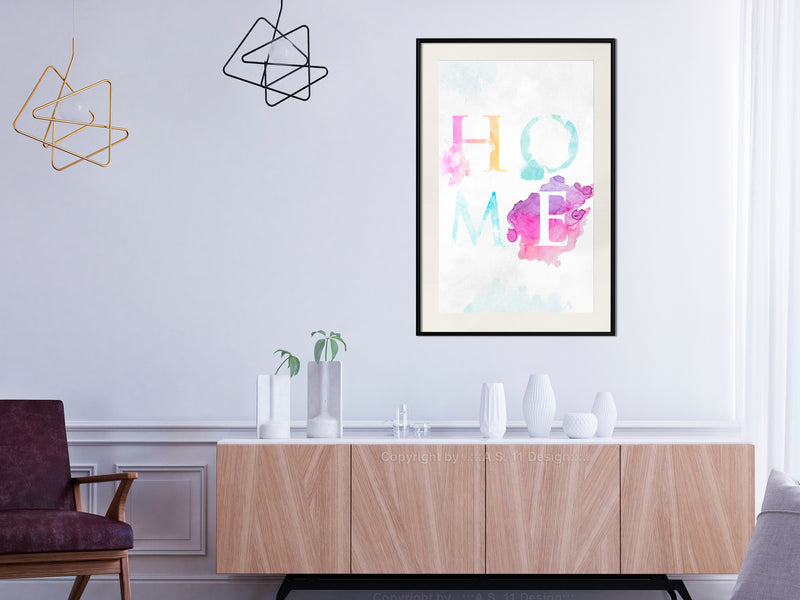Poster - Home III  - zwart passepartout