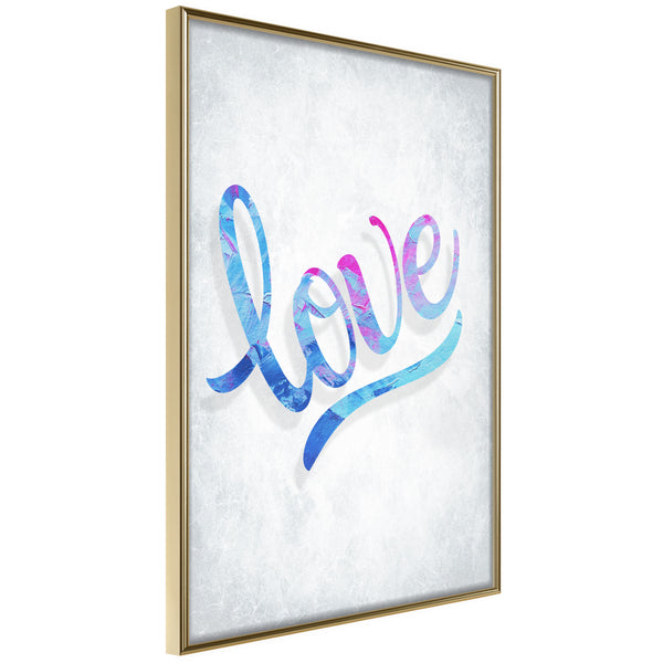Poster - Love I  - goud