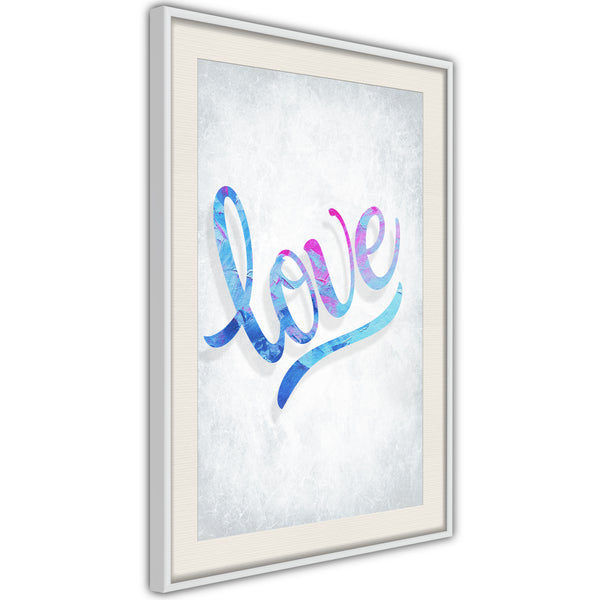 Poster - Love I  - wit passepartout