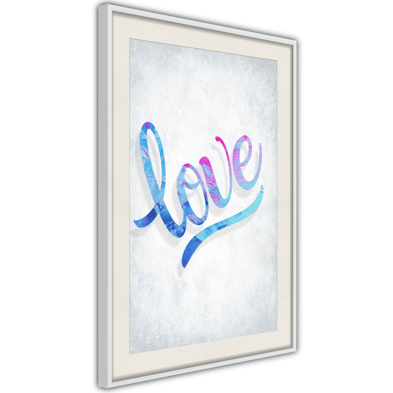 Poster - Love I  - wit passepartout