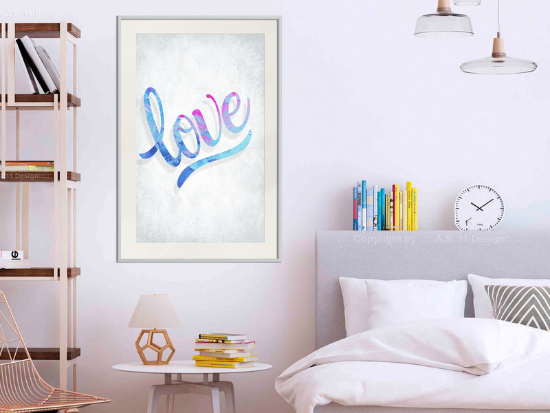 Poster - Love I  - wit passepartout