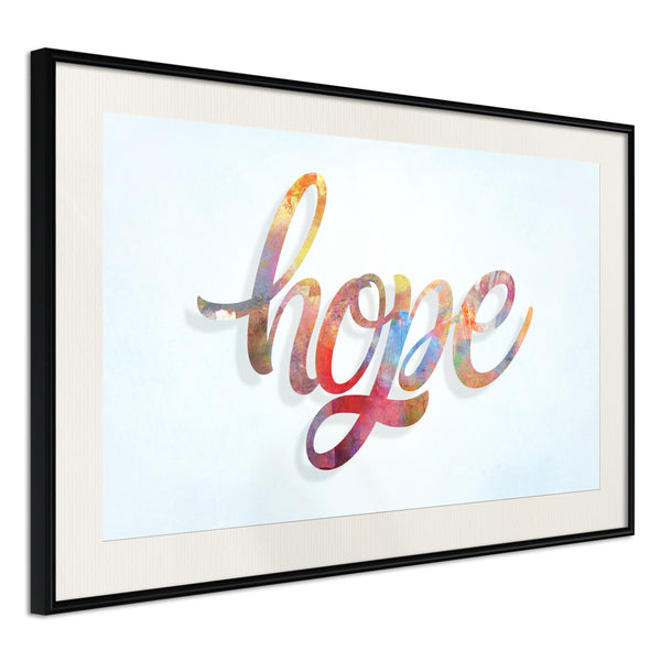 Poster - Colourful Hope  - zwart passepartout